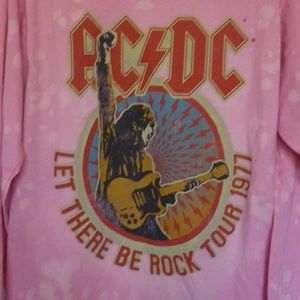 AC/DC | Shirts | Let There Be Rock Acdc Pink Tie Dye T Shirt | Poshmark